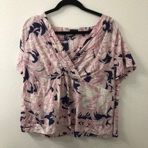 Talbots floral top pink 18wp